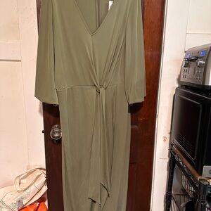 NWT Ralph Lauren Olive Long Sleeve Dress